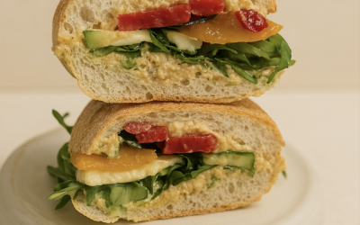 Sandwich z salami i serem Hochland Cremette