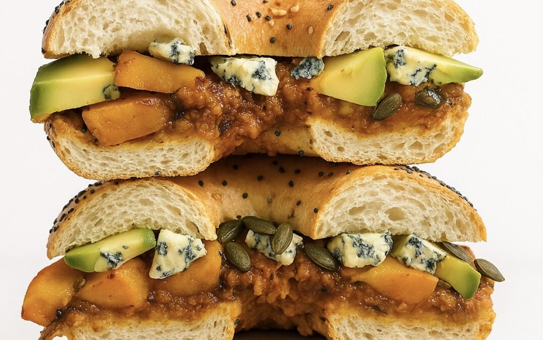 Przepis: Bajgiel z dynią i serem typu Lazur