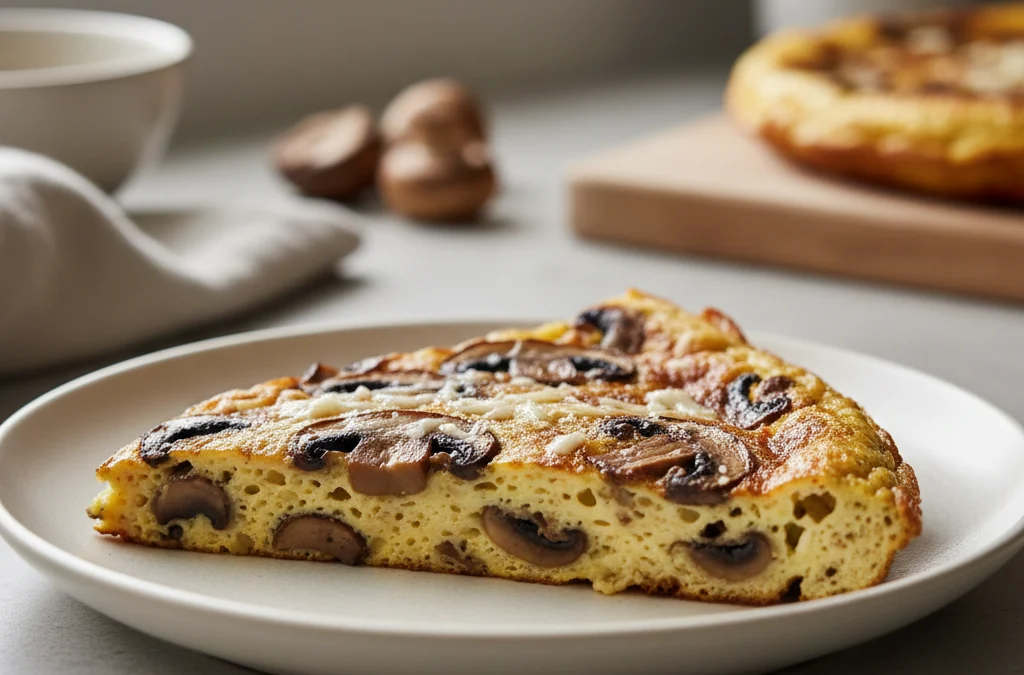Przepis: Frittata z&nbsp;grzybami i&nbsp;serem Pecorino