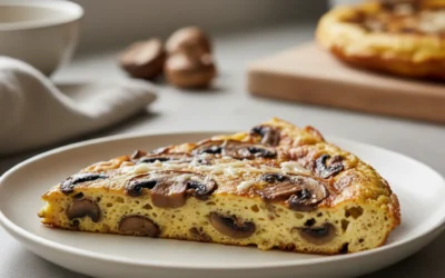 Przepis: Frittata z&nbsp;grzybami i&nbsp;serem Pecorino