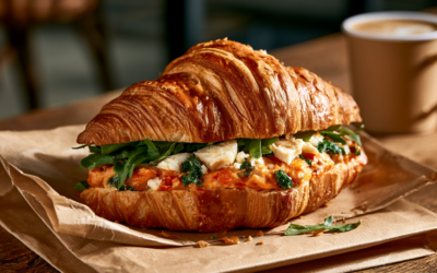 Przepis: Croissant Lunchowy z&nbsp;Fetą i&nbsp;Rukolą