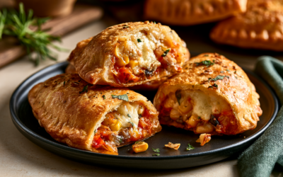 Przepis: Mini Calzone z&nbsp;farszem pieczarkowo-borowikowym