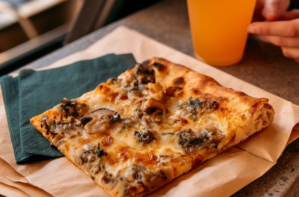 Przepis: Pizza Slice z&nbsp;pastą pieczarkowo-borowikową